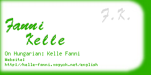 fanni kelle business card